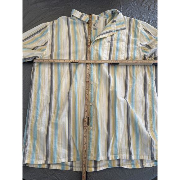 O’neill Mens Shirt XXL Y2K Multicolor Stripe Short Sleeve Tropical Island - Picture 4 of 7